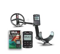 XP Metal Detectors Deus II RC - multifrecuencia, Ideal para la búsqueda de Tesoros y Reliquias - con Plato FMF de 9" (22cm), Control Remoto inalámbrico y muleta telescópica en S (DEUS2-22FMFRC)