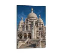 XPASHIQWC Basílica Sacré-Cœur París Cuadro En Lienzo Cuadro Decorativo Pinturas Murales Cuadros Modernos Impresiones Lienzo Para Salon Dormitorios Comedor Pasillo 16x24inch(40x60cm)