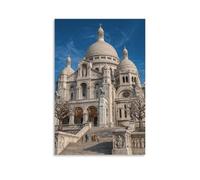 XPASHIQWC Basílica Sacré-Cœur París Cuadro En Lienzo Cuadros Decoracion Pinturas Murales Pintura Poster Impresiones Lienzo Para Dormitorio Salon Poster 12x18inch(30x45cm)