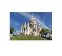 XPASHIQWC Basílica Sacré-Cœur París Cuadro En Lienzo Cuadros Decoracion Pinturas Murales Pintura Poster Impresiones Lienzo Para Salon Dormitorios Comedor Pasillo 16x24inch(40x60cm)