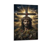 XPASHIQWC Jesús Cristo Cuadro En Lienzo Cuadros Decorativos Corona de espinas Pinturas Murales Cuadros Modernos Impresiones Lienzo Para Salon Dormitorios Comedor Pasillo 20x30inch(50x75cm)