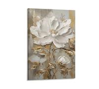 XPASHIQWC Peón Blanco Cuadro En Lienzo Cuadro Decorativo Arte Floral Pinturas Murales Cuadros Modernos Impresiones Lienzo Para Salon Dormitorios Comedor Pasillo 20x30inch(50x75cm)