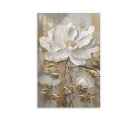 XPASHIQWC Peón Blanco Cuadro En Lienzo Cuadro Decorativo Arte Floral Pinturas Murales Pintura Poster Impresiones Lienzo Para Dormitorio Salon Poster 12x18inch(30x45cm)