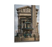 XPASHIQWC Place De La Concorde París Cuadro En Lienzo Cuadros Decoracion Pinturas Murales Cuadros Modernos Impresiones Lienzo Para Dormitorio Salon Poster 20x30inch(50x75cm)