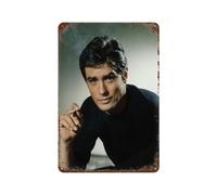XPAUORNG Póster de actor Alain DelonWall Decor Art Metal Tin Poster Modern Bar Decorations30x20cm