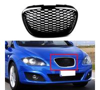 Xpccbhd 1 Par Parrilla Delantera de Coche para Seat Leon MK2 2006-2010, Parrilla Delantera de Coche Estilo Riñón Accesorios de Radiador,A