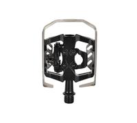 Xpedo Unisex - Pedal Milo Clipless para Adultos, Negro/Plata, 9/16"