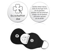 XPEX 1 Piece Men's Lucky Decision Coin, Escrito en ambos lados,buena suerte, regalo de Año Nuevo, amuleto de la suerte para el hombre y la familia(Plata)