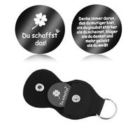 XPEX 1 Piece Men's Lucky Decision Coin, escritura de doble cara,buena suerte, regalo de Año Nuevo, amuleto de la suerte para el hombre y la familia(negro)