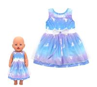 XPEX 1 Piezas Ropa Bebe Reborn,Vestido Ropa para Muñecas 35-43 Cm, Atuendo Unicornio Compatible con Baby Born, Baby Annabell, Nenuco Y Más(A)