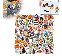 XPEX 100pcs Stickers Halloween,Pegatinas Decorativas De Halloween Impermeable Stickers Niño Pegatinas Calabaza Adecuado Para Botellas De Agua Ordenadores Portátiles Bicicletas y Patinetas