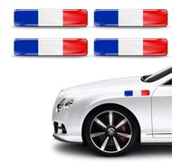 XPEX 2 Pares 3D Gel Pegatinas Bandera Nacional de Francia Silicona Adhesivo Autos Coches Motos Ciclomotores Bicicletas Ordenador Portátil, 6x1.2cm