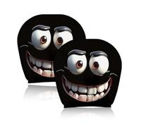 XPEX 2 PCS Halloween Headrest Covers - Breathable Elastic Protector for Car Seats,Spooky Auto Interior Decoration for Driver, Passenger, Men, Women, Holiday Accessory, 10.24x11.02 Inches.