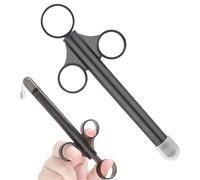 XPEX 2 Piezas de Irrigador Reutilizable, laplicador Vaginal, Vaginal Anal Herramientas de Ayuda,Con Anillo de Tracción y Agarre para los Dedos (Negro)