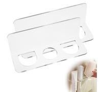 XPEX 2 Piezas Soportes para peines de baño, Soporte para cepillos de Pelo, Organizador de Herramientas para el Cabello con Tres Agujeros