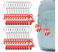 XPEX 20 Piezas Llavero Zorro, Llavero Del Revés, Llavero Animales del Bosque, Llavero Dibujos Animados, Llavero Infantil, Regalos para Niños y Niñas