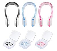 XPEX 3 Piezas Alfombrillas Nariz Piscina Natación Sincronizada Tapones de Silicona para Niños Adultos Principiantes (3 Colores)