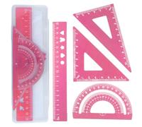 XPEX 4 PCS reglas escolares regla flexible regla pequeña material de oficina reglas regla metalica material escolar regla flexible conjunto de regla（C）