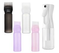 XPEX 4 piezas aplicadores de aceite para el cabello, ajunlkvdr,atomizador para cepillo para el cabello,aplicador para el cabello, 160 ml, aceite para el cuero cabelludo(Multicolor)