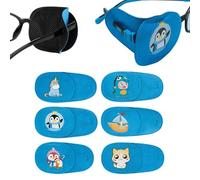 XPEX 6 Piezas Parches para los Ojos para Niños Parche para los Ojos Perezosos Niños, Parche para los Ojos que Cubre para Ambliopía Ojo Perezoso, Parche para los Ojos para Gafas Parche (ojo izquierdo)