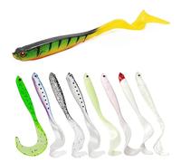 XPEX 8 Piezas Blandos Senuelos De Pesca,Peces De Goma Para Pescar, Señuelo De Pesca Simulado, Cebos Artificiales De Pesca, Adecuado Para Peces De Agua Salada Y Peces De Agua Dulc