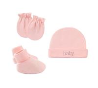 XPEX Juego De 3 Gorros Para Recién Nacidos De 0 a 3 Meses,Gorros Para Niños,Gorritos Bebé Recién Nacido,Guantes De Algodón Para Recién Nacidos,Adecuados Para Todas Las Estaciones