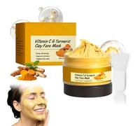 XPEX Mascarilla De Arcilla Con Vitamina C y Cúrcuma Limpieza,Mascarilla Cara,Profunda La Piel Mejora Los Puntos Negros Acné Manchas Oscuras e Iguala Controla Grasa y Refina Los Poros