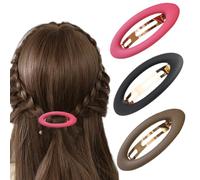 XPEX Paquete de 3 pinzas para el cabello para mujer, pinzas para el cabello francesas, pinzas para el cabello clásicas grandes automáticas para mujeres y niñas, accesorios para el cabello