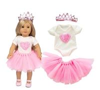 XPEX Set de 3 Piezas de Ropa para Muñecas Nenuco 35-43 cm, Elegantes Vestidos de Algodón Compatibles con Baby Born, Regalos para Niñas, Niños