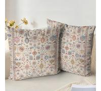 XPHZZL Juego de 2 fundas de cojín cuadradas de 55 x 55 cm, fundas de almohada cuadradas estampadas, bohemias, suaves, para patio, sofá, balcón, sala de estar, con cremallera invisible, 22 x 22