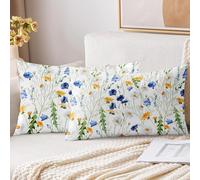 XPHZZL Juego de 2 fundas de cojín de 30 x 50 cm, fundas de cojín rectangulares decorativas suaves de doble cara para sofá, cama, jardín, decoración de primavera al aire libre, con cremallera invisible