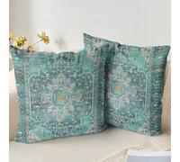 XPHZZL Juego de 2 fundas de cojín de 55 x 55 cm, fundas de almohada cuadradas suaves y decorativas, bohemias, para sofá, dormitorio, exterior, hogar, oficina, decoración de coche, con cremallera