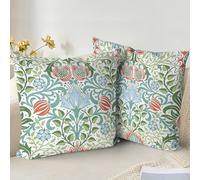 XPHZZL Juego de 2 Fundas de Cojín de 60 x 60 cm Suaves Vintage Florales Decorativas Fundas de Almohada Decorativa Boho Funda de Cojín para Sofá Cama Jardín Exterior Decoración Primaveral Flor Planta