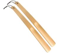 Xpieoyrm 2 Piezas Calzador Largo de Zapatos, 38cm Calzadores de Madera Calzador Mango Largo, Ergonómica Un Gran Ayudante para Calzarse, para hombres, mujeres, niños, personas mayores