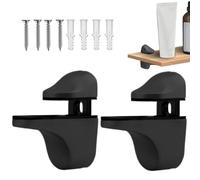 xpinces à verre support clips d'étagère muraux support d'épaisseur réglable matériel en de zinc chromé argenté étagères flottantes salle de bain douche supports de miroir garde-manger armoire