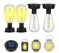 XPJBKC Bombillas Solares Exterior Jardin, 4 piezas 8cm Luces Exterior Solar con LED Brillante, para Luces de Jardín, Farolillos y Decoración DIY