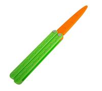XPJBKC butterfly knife De Entrenamiento, navaja mariposa sin filo, Cuchillo mariposa zanahoria, Cuchillo mariposa impreso en 3D, Plástico cuchillo mariposa sin filo para Principiantes