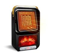 XPJBKC Calefactor Bajo Consumo, Calefactor Pequeño 800 W con Termostato y Control Remoto, Temporizador de 1 a 12 Horas, Calefactor Eléctrico para Habitaciones, Oficinas, Baños