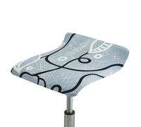 XPJYUA 1Pc Elastic Square Chair Cover for Cashier Rotating Swivel Stool Office Bar Hotel Lifting Bench Seat Funda Taburete de Bar(Color 4)