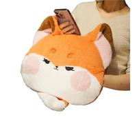 XPJYUA Almohada de Mano de Peluche Almohada de Peluche Pan Tostado, Comida Kawaii, Cerdo, Conejo, Zorro, Tostada, muñeco Suave, Calentador Manos, cojín Decorativo for el hogar(35cm Orange Fox)