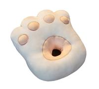 XPJYUA Almohada de Mano de Peluche Bonita Almohada de Peluche con Forma Pata Gato y Oso Dibujos Animados, cojín Siesta Animales Kawaii, Juguetes for niños Adultos, muñecos Calentadores Manos(White)