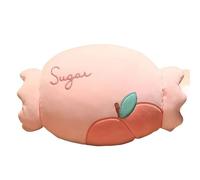 XPJYUA Almohada de Mano de Peluche Lindo y cálido cojín de Mano con Forma Caramelo, Relleno Almohada Felpa for Siesta, Doble propósito, Dibujos Animados Masculinos Femeninos, cálidos Tesoros(Peach B)