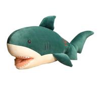 XPJYUA Almohada de Mano de Peluche Tiburón con Calentador de Manos, Peluche tiburón, cojín Almohada Invierno for niños(Green,50cm)