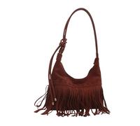 XPJYUA Bolso con flecos Bolso bandolera vintage con flecos, bolso borlas y forma de media luna for mujer, for ir compras o viajar(Light Brown)