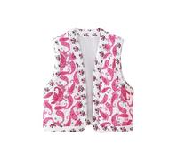 XPJYUA Chaleco Bordado para Mujer Mujer Vintage anacardos estampado Floral costura abierta chaleco chaqueta señoras sin mangas Casual Cardigan Tops(L)