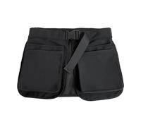 XPJYUA Delantales de cintura Delantal utilitario de jardineros con cinturón ajustable, bolsas cintura for herramientas y semillas, bolsa delantal múltiples bolsillos(Black)