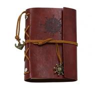 XPJYUA Diario De Viaje Cuaderno Cuaderno con espiral Retro, diario, Bloc de notas, anclas Vintage, cuaderno cuero PU, papelería reemplazable(Color3)