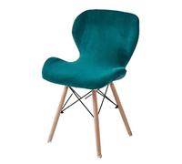 XPJYUA Fabric Curved Butterfly Chair Covers Stretch Solid Color Simple Washable Slipcovers for Home Bar Stool Dining Room Funda Taburete de Bar(Color 1)