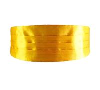 XPJYUA Fajín Ajustable Faja de satén clásica for Hombre, Faja elástica for el Vientre, Faja básica for Boda Formal, Fiesta de graduación, Banda for la Cintura(Yellow)