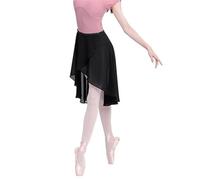 XPJYUA Faldas De Gasa Falda de Ballet Falda de Baile Mujer Abrigo Largo Falda de Baile de Gasa Ballet Tutu Falda de Skate Hebillas Ajustables Bailarina Adecuado para Mujeres(Black)